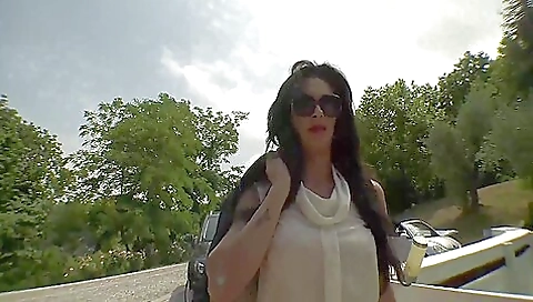 Asian bitch enjoys hardcore anal sex at a hot outdoor sex show