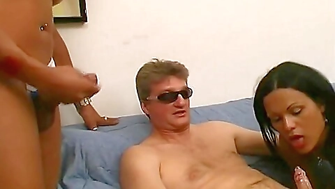 Hairy blonde and brunette with thick torsos getting fucked