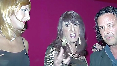 Vintage shemale gets her tits pounded and fucked in a threesome