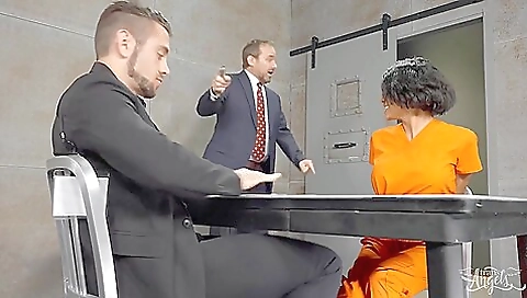 Tattooed brunette step fantasy anal gaped by a big black dick