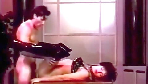 Old woman and her white-haired wife with a huge black cock