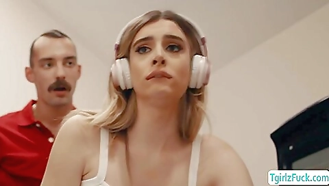 Big ass blonde babe gets her tight ass fucked hard