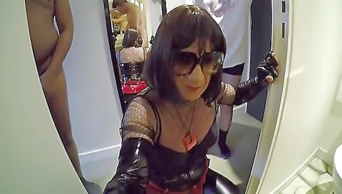 Horny sex slut is fucked in her tight anus by a horny guy