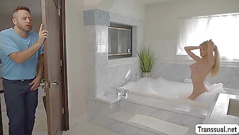 Two blonde women with big asses are pounded in the ass