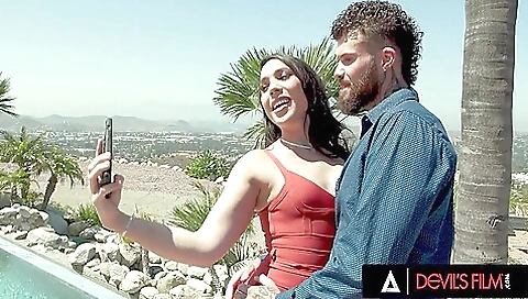 Brunette gets fucked in her asshole by a huge cock